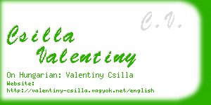 csilla valentiny business card